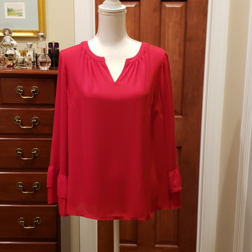 Talbots Red Blouse NWOT